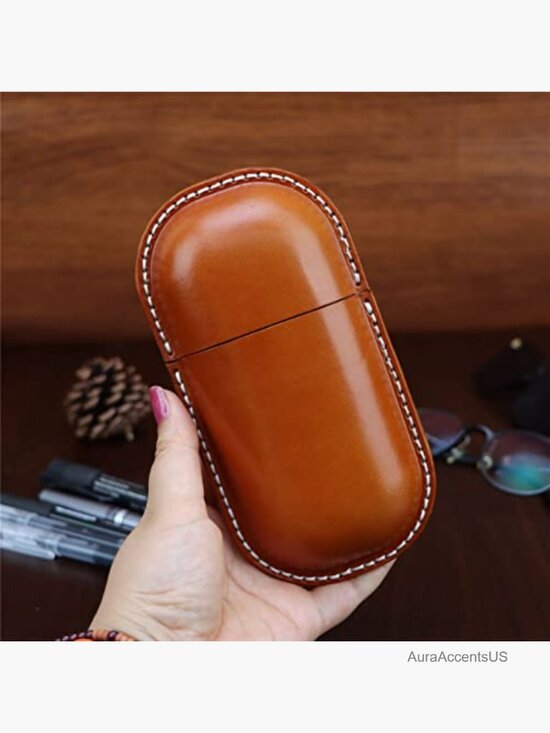 Leather Hard Shell Eyeglass Case Retro Locking Clasp Storage Box